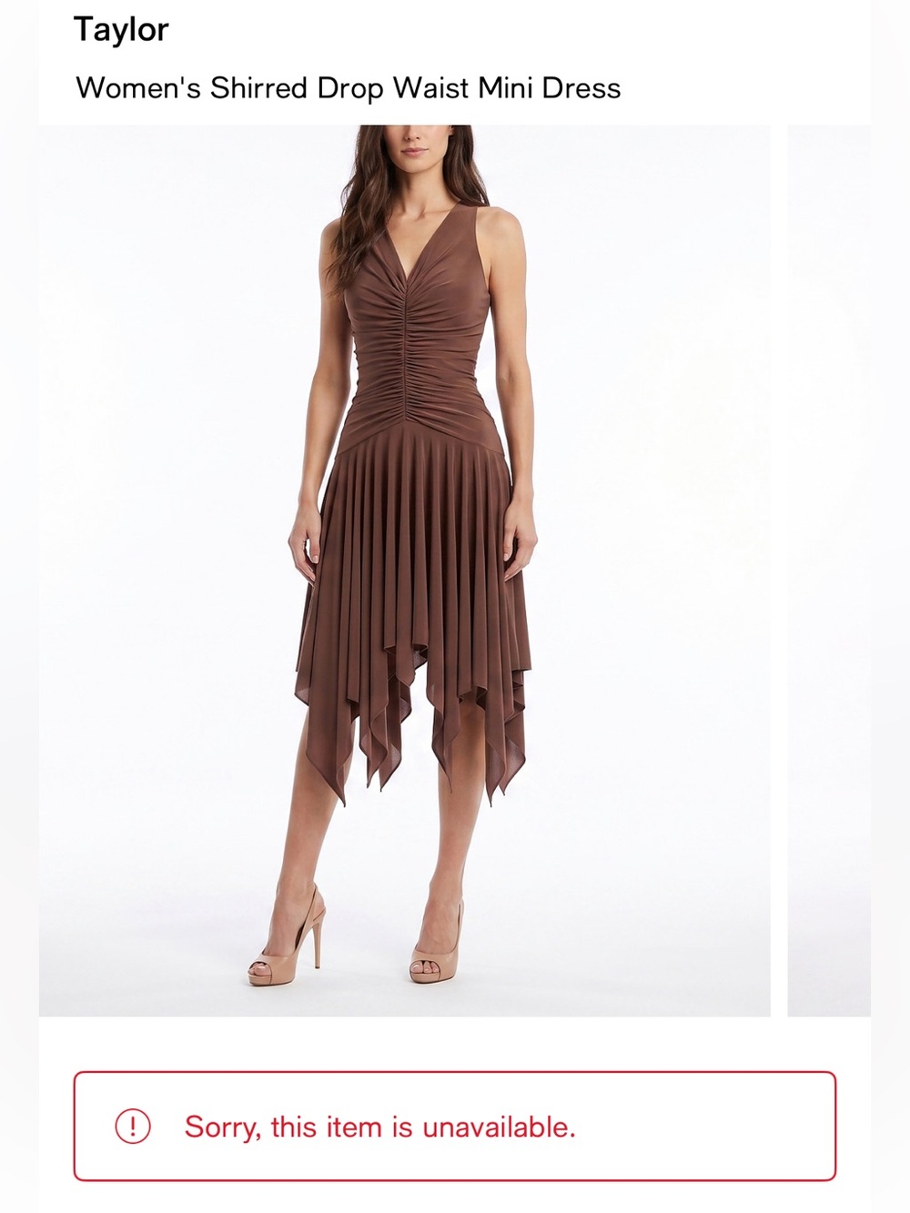 🆕 Taylor Shirred Drop Waist Dress 🤎 - Picture 4 of 10